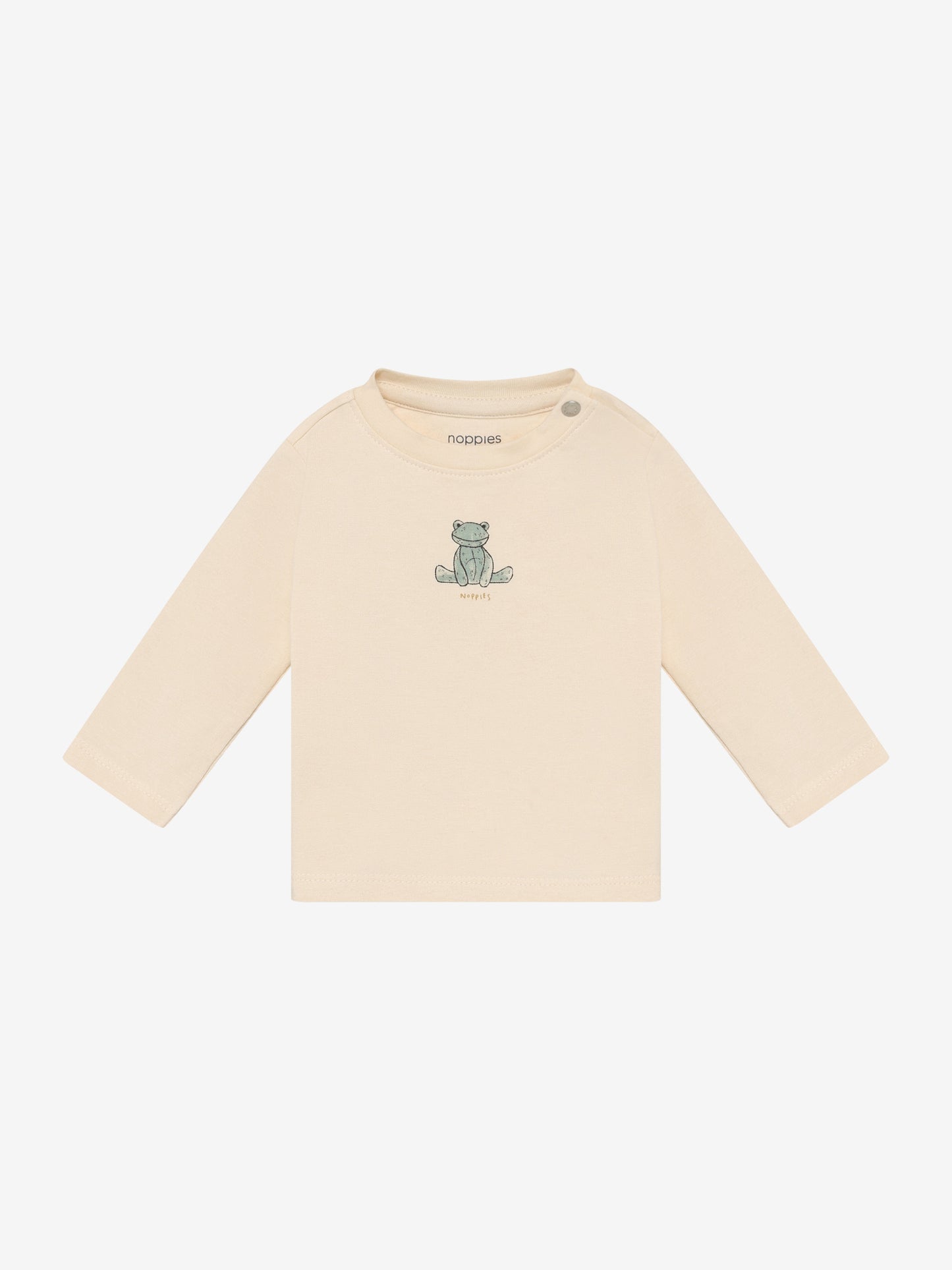Noppies Jungen Langarmshirt Buttercream mit kleinem Motiv