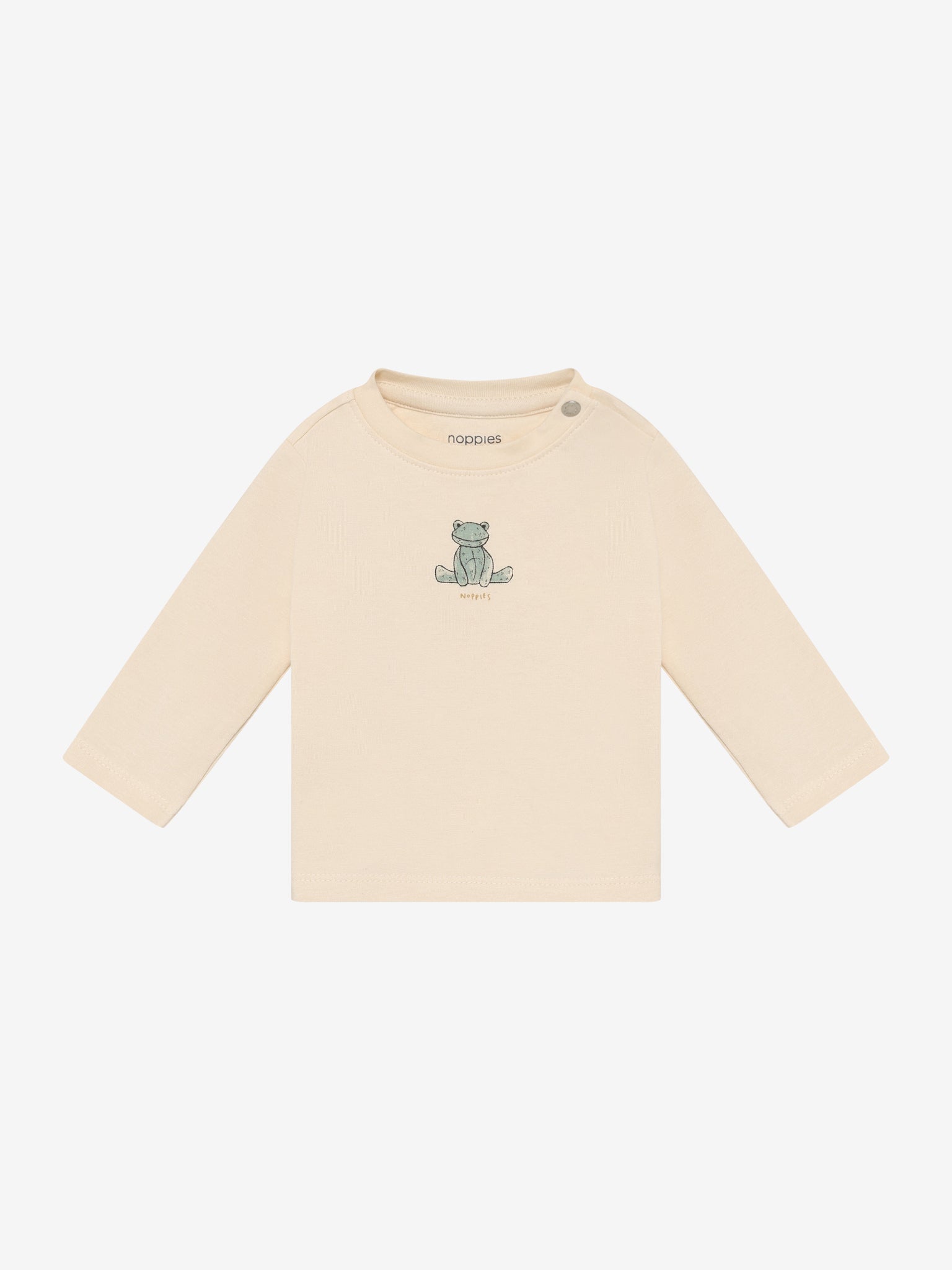 Noppies Jungen Langarmshirt Buttercream mit kleinem Motiv