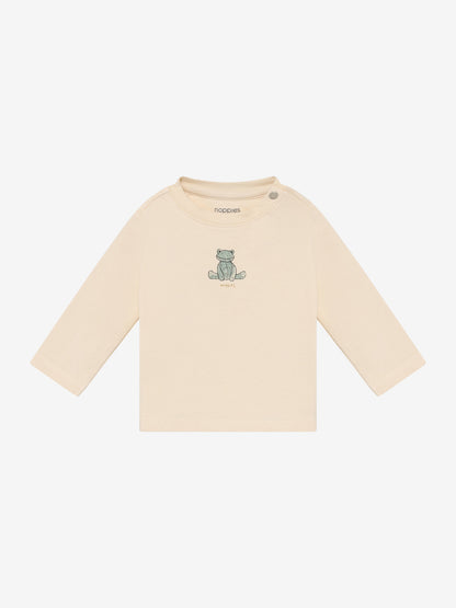 Noppies Jungen Langarmshirt Buttercream mit kleinem Motiv