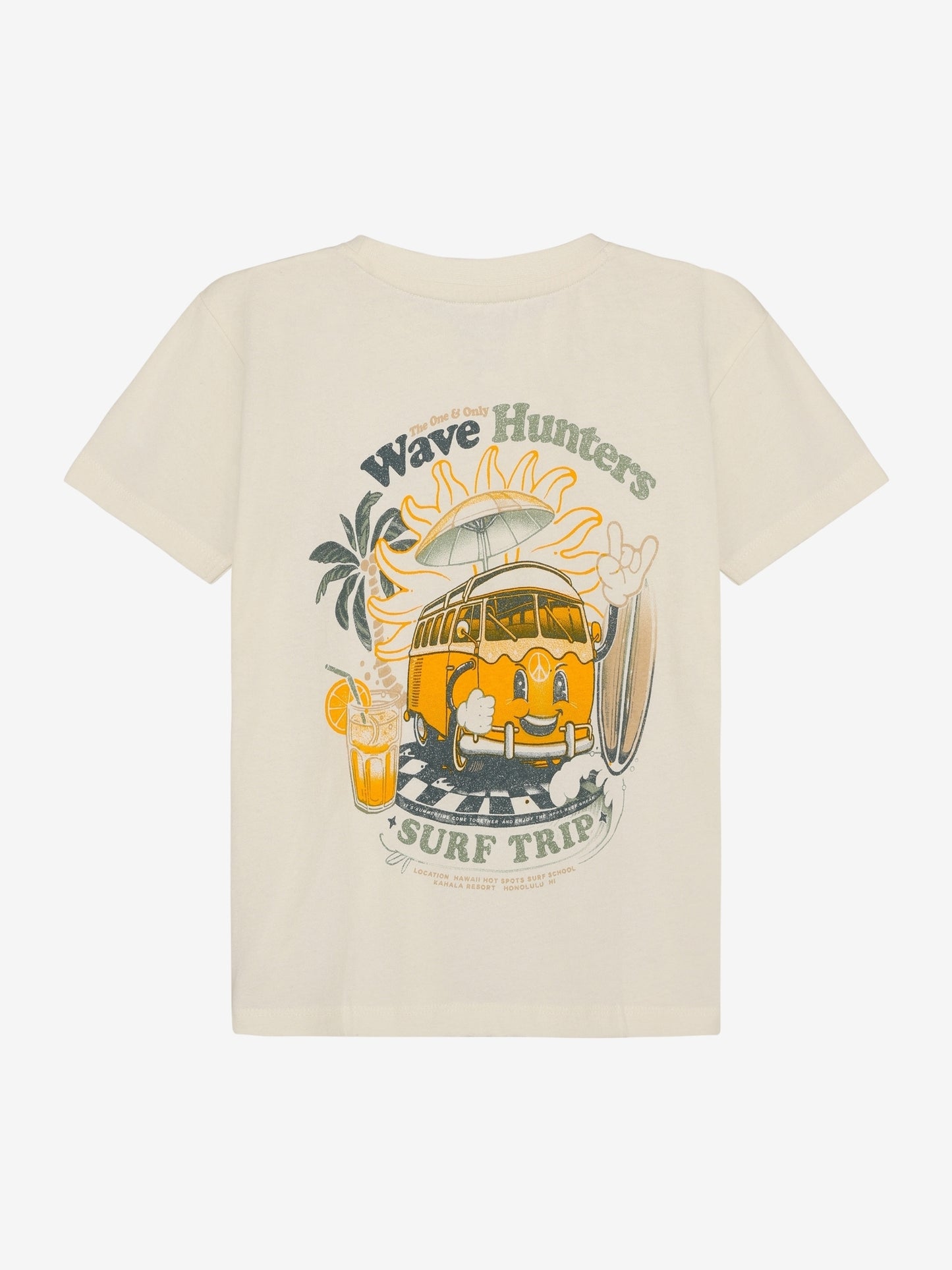 Noppies Jungen T-Shirt mit Surf Van Rückenprint und Smiley Detail