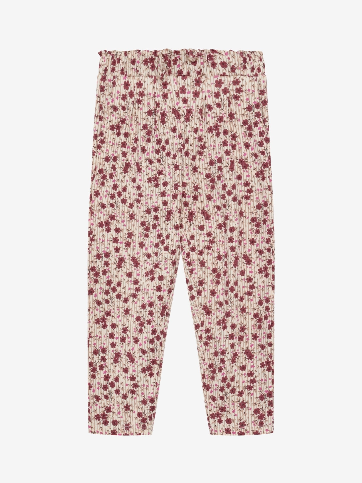 Minymo Mädchen Leggings – Rosa mit Blumenmuster