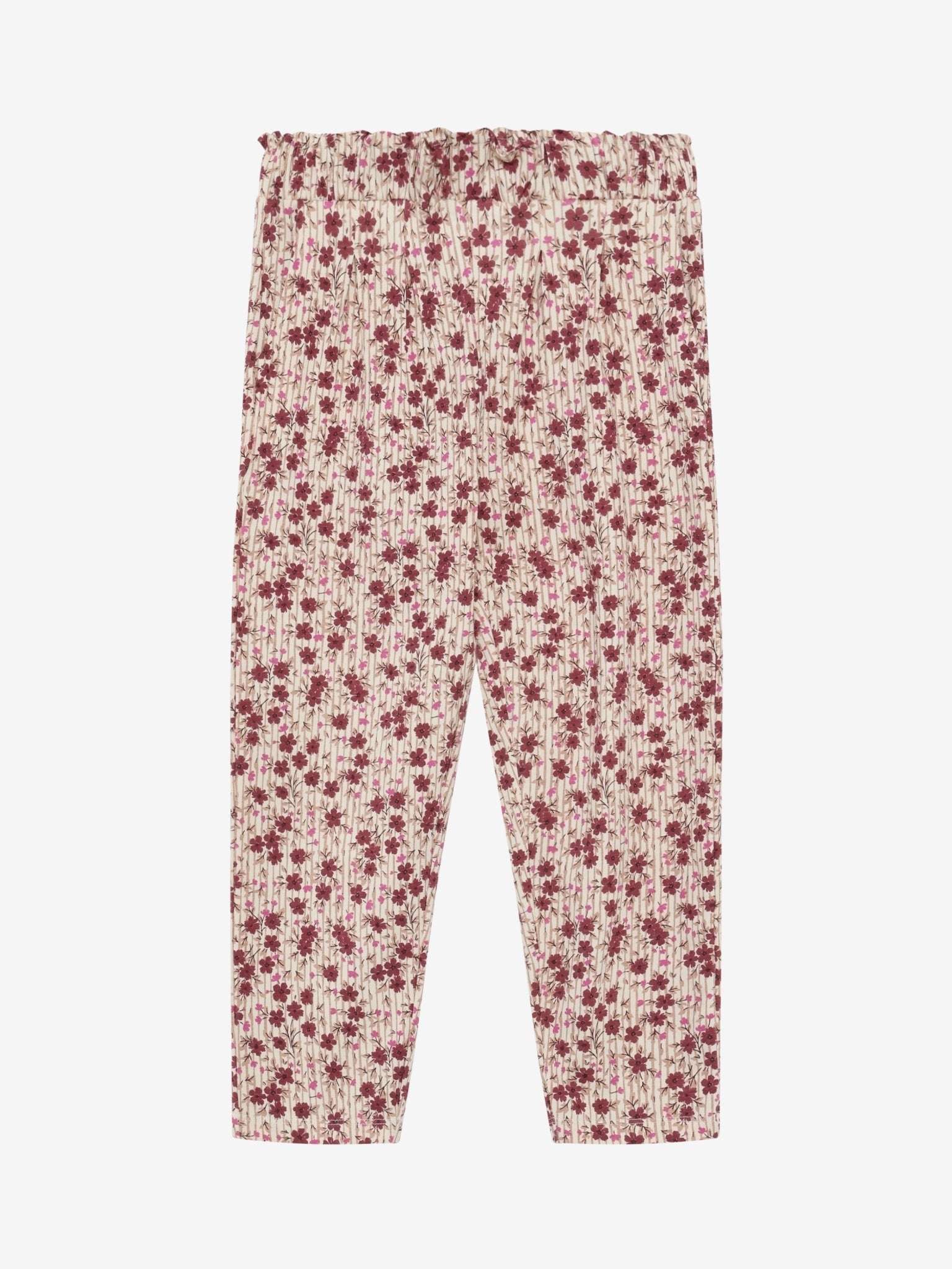 Minymo Mädchen Leggings – Rosa mit Blumenmuster
