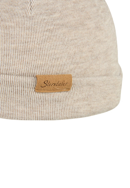 Sterntaler Kinder Beanie Melange Braun meliert