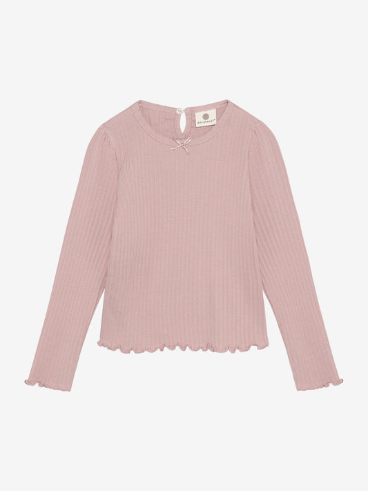 En Fant Mädchen Pointelle-Langarmshirt – Adobe Rose