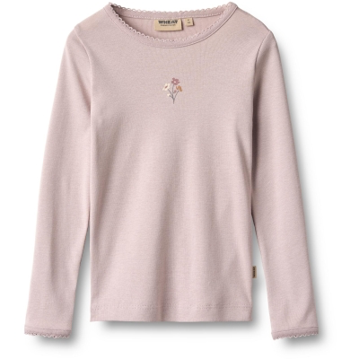 Wheat Mädchen Langarmshirt Belis mit Print – Soft Lilac