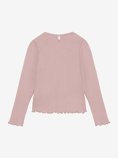 En Fant Mädchen Pointelle-Langarmshirt – Adobe Rose