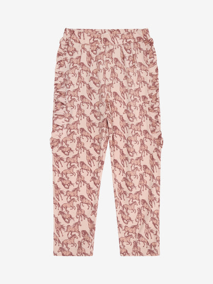 Minymo Mädchen Hose mit Allover-Print und Rüschen – Cameo Rose