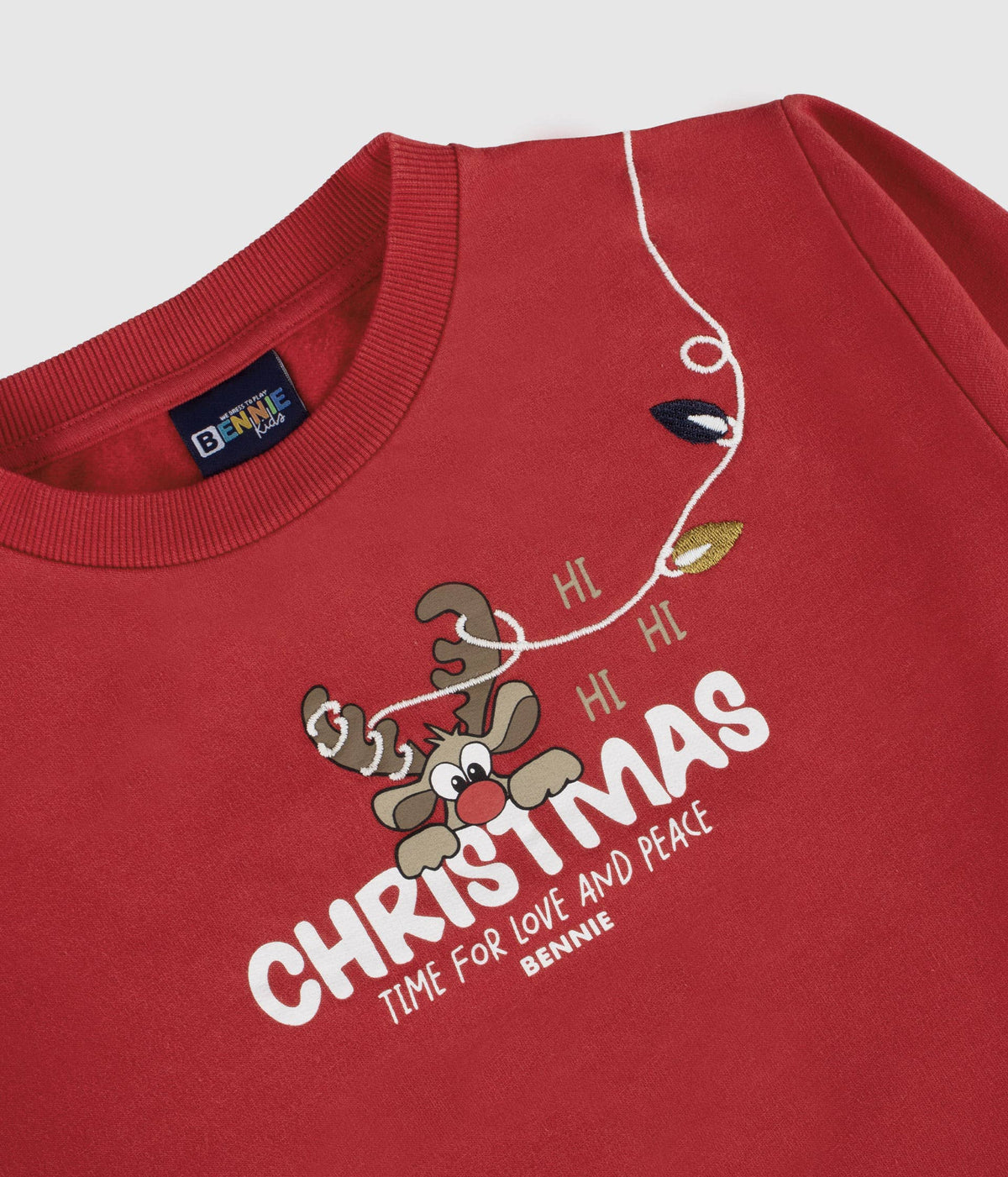 Weihnachtssweatshirt - Leuchtet im Dunkeln: Rot / 6A
