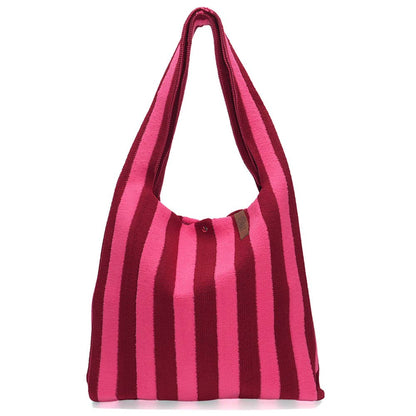 LOT83 Shopper Lois 137 Pink Bordeaux gestreift