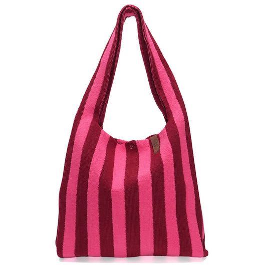 LOT83 Shopper Lois 137 Pink Bordeaux gestreift