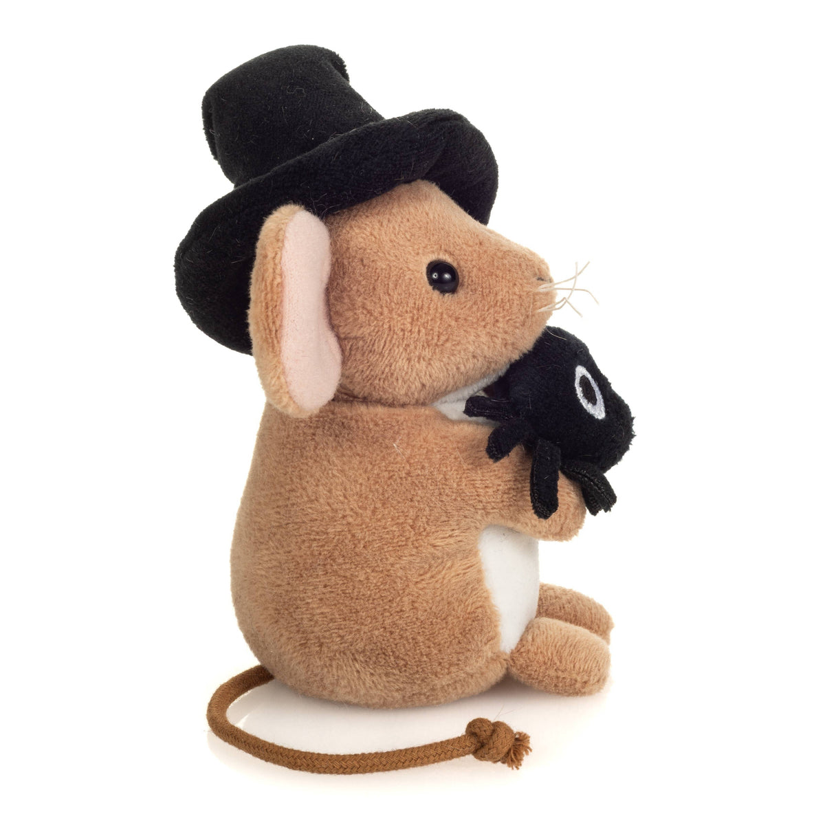 Halloweenmaus m. Spinne 11 cm - Plüschtier - Stofftier