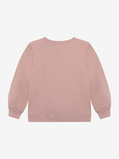 Minymo Mädchen Sweatshirt – Rosa mit Bauchtasche & Herzen