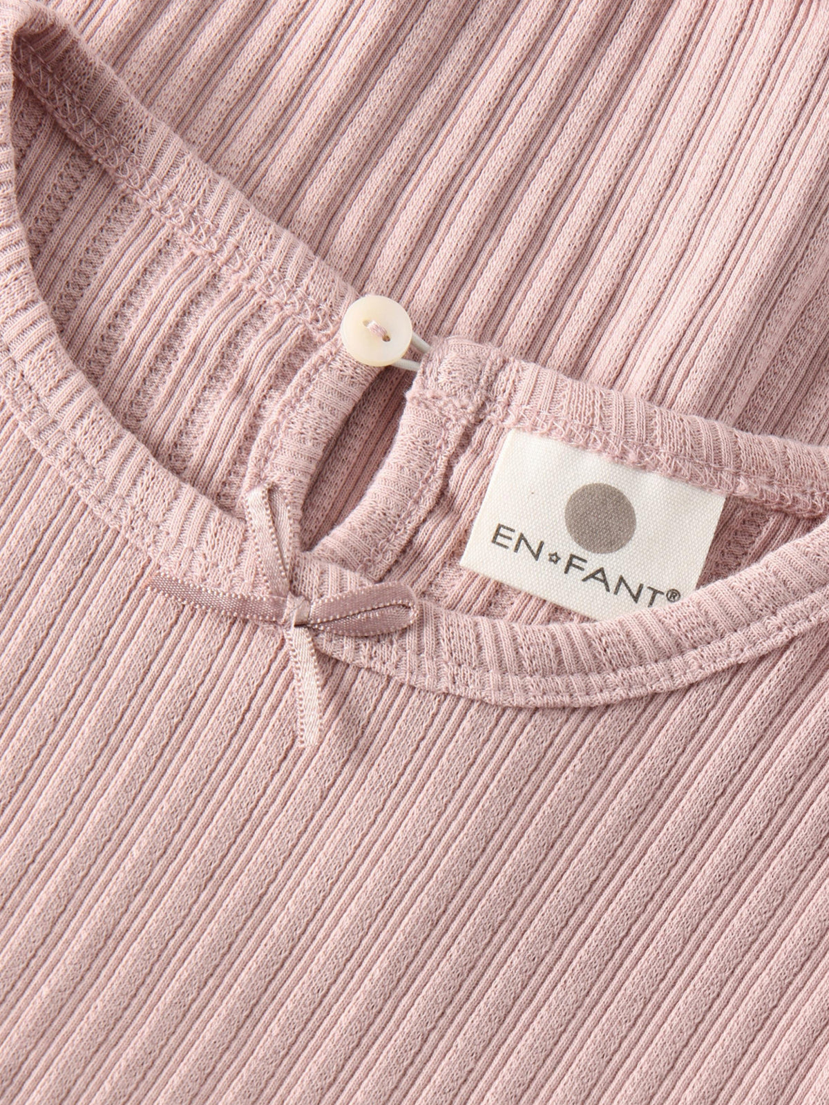 En Fant Mädchen Pointelle-Langarmshirt – Adobe Rose