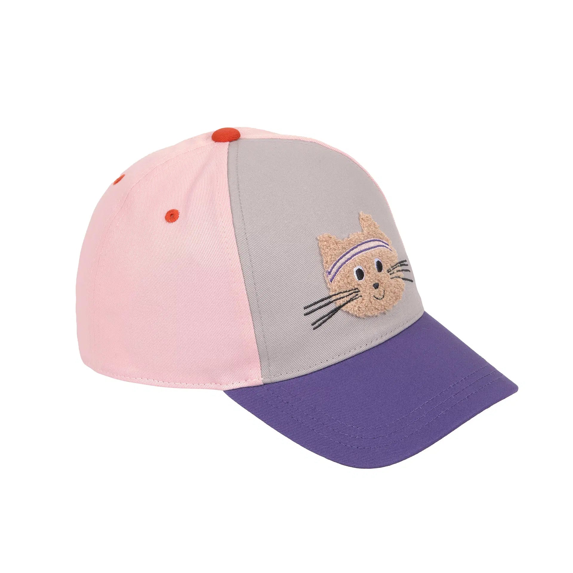 LÄSSIG Kinder Cap Rosa mit Katzenmotiv