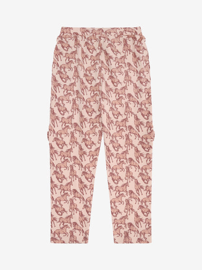 Minymo Mädchen Hose mit Allover-Print und Rüschen – Cameo Rose