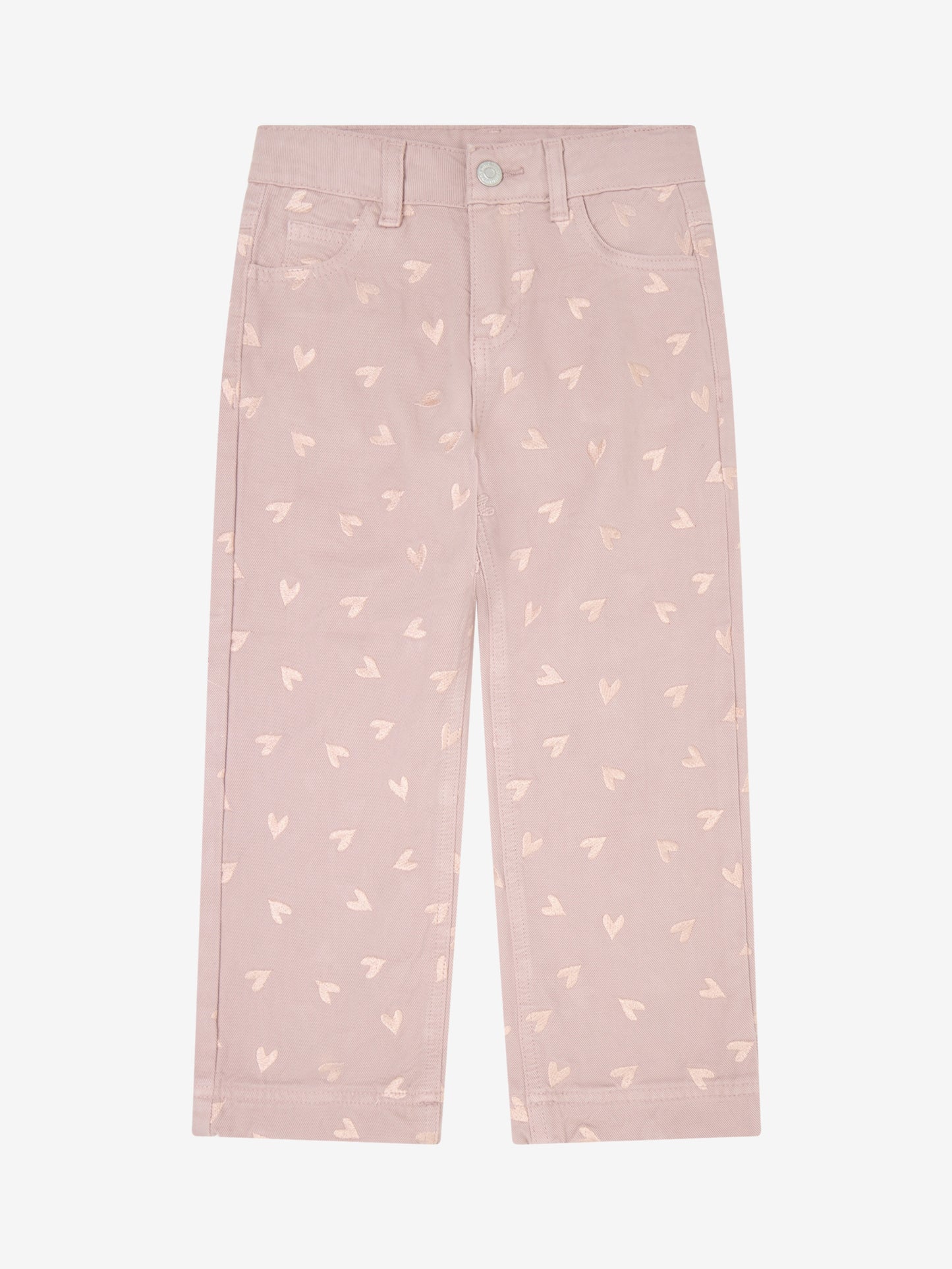 Minymo Mädchen Hose – Rosa mit Herzmuster