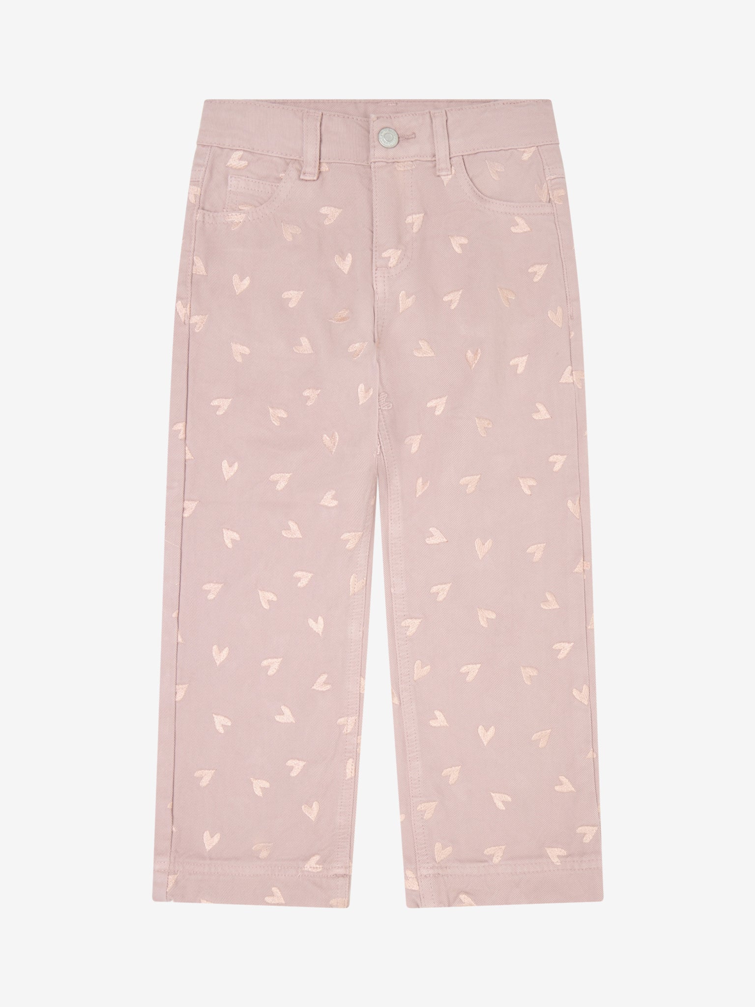 Minymo Mädchen Hose – Rosa mit Herzmuster