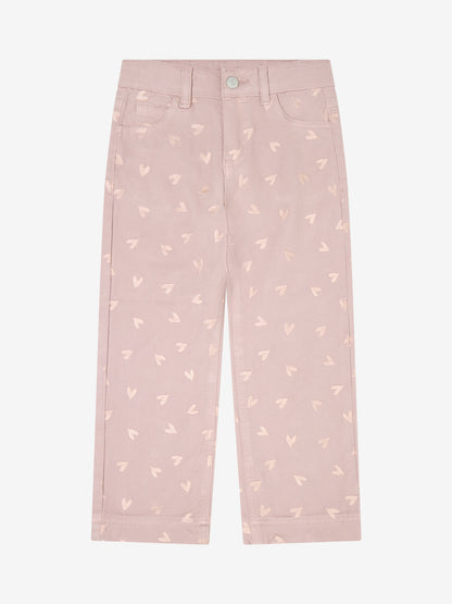 Minymo Mädchen Hose – Rosa mit Herzmuster