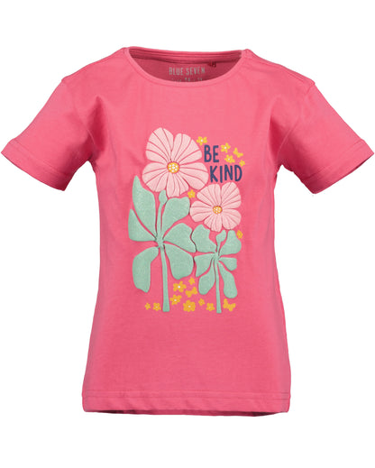 Blue Seven Mädchen Set Pink Blumenmotiv T-Shirt und Shorts