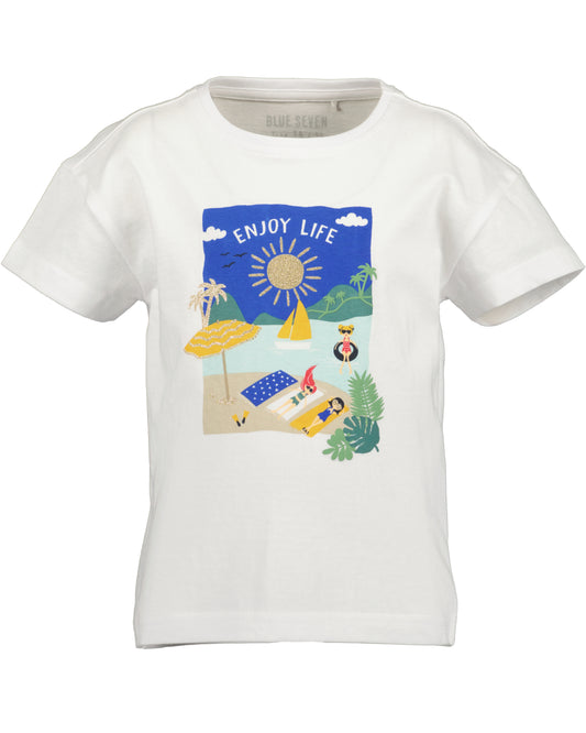 Blue Seven T-Shirt Mädchen Weiß Mokkini