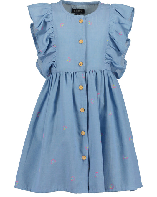 Blue Seven Kleid Mädchen Mittelblau Mokkini