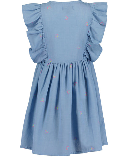 Blue Seven Kleid Mädchen Mittelblau Mokkini