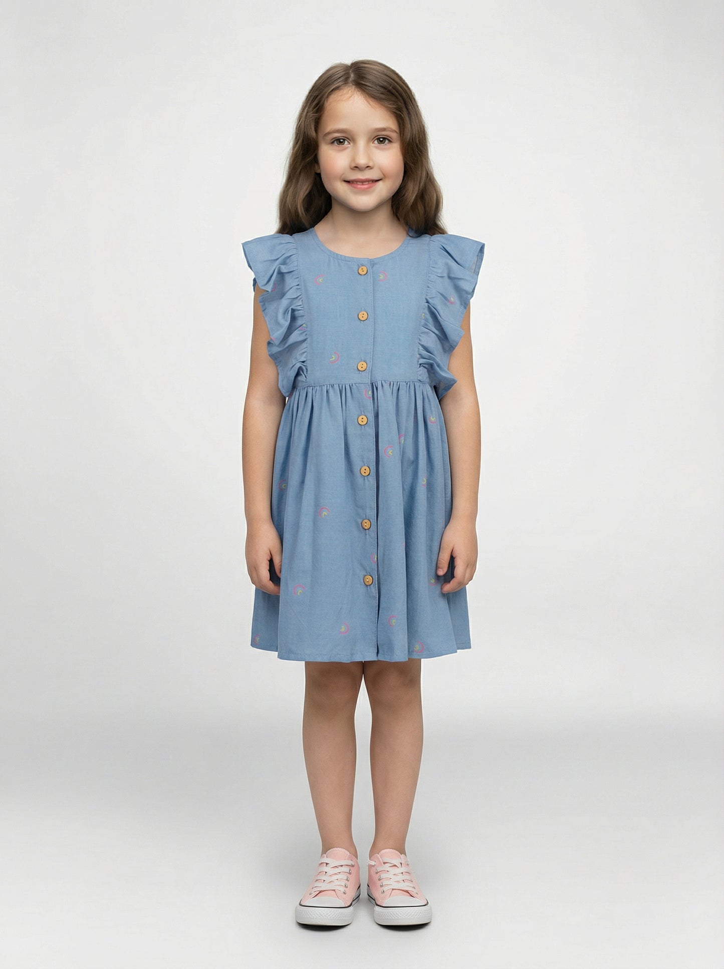 Blue Seven Kleid Mädchen Mittelblau Mokkini