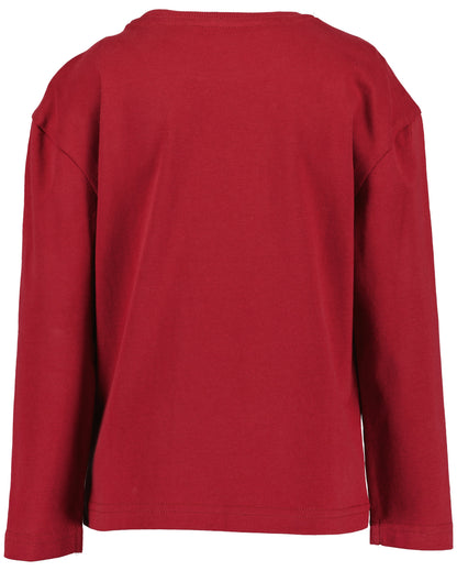 Blue Seven Mädchen Langarmshirt Bordeaux Teddybär-Motiv – weitere Ansicht 2
