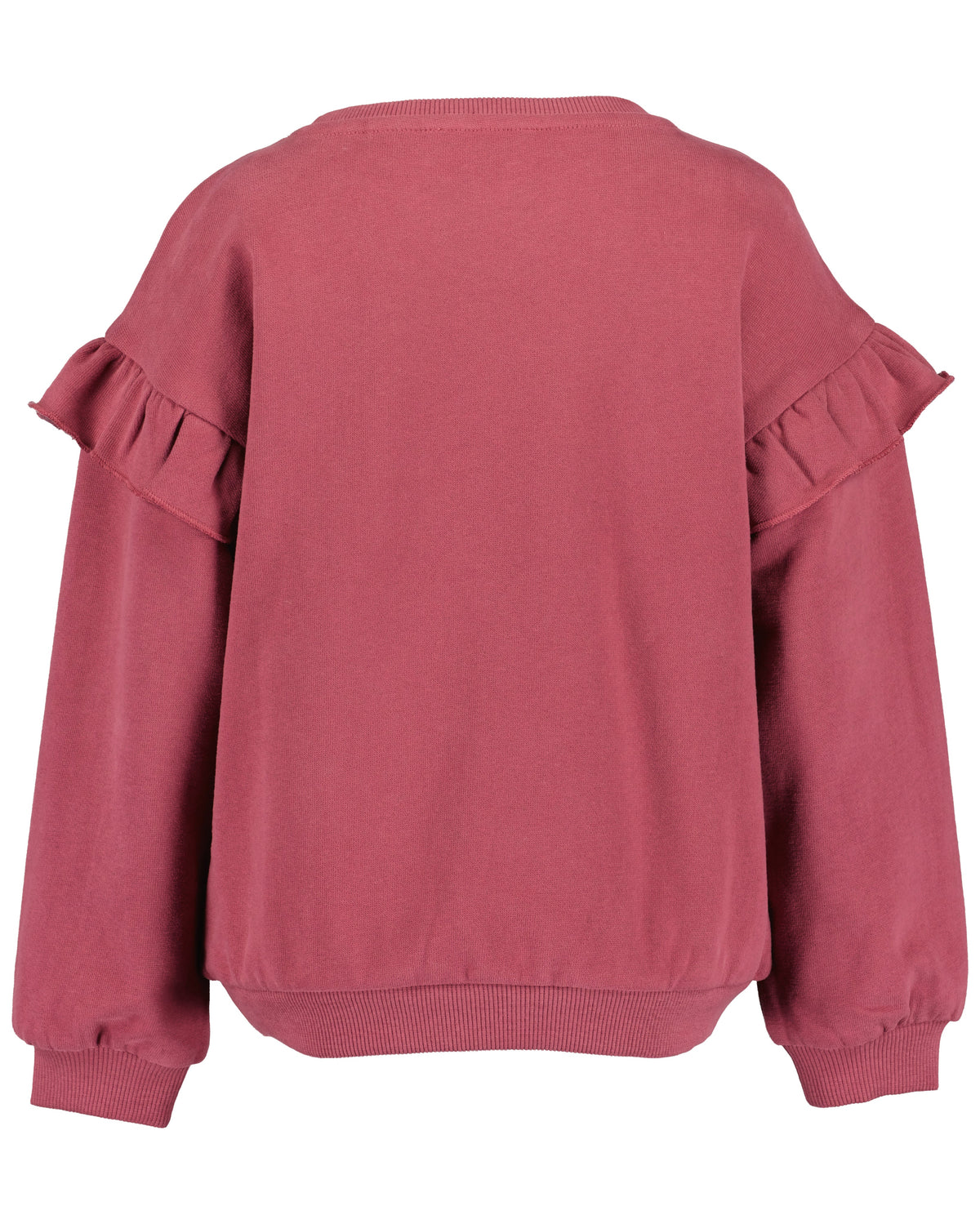 Blue Seven Mädchen Sweatshirt Wein Blumenmuster und Rüschen – weitere Ansicht 2