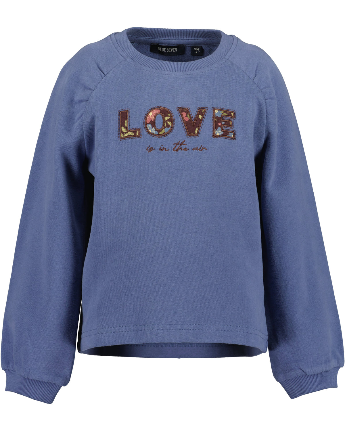 Blue Seven Mädchen Sweatshirt Jeansblau LOVE-Schriftzug