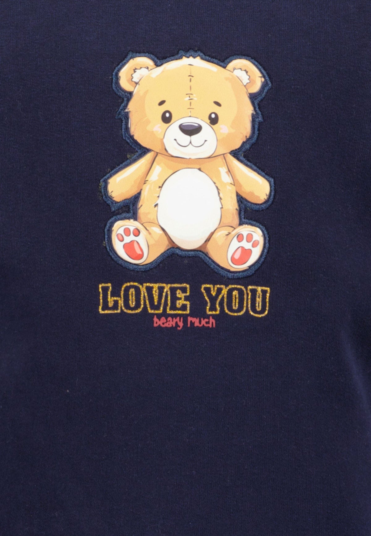 Blue Seven Mädchen Sweatshirt Nachtblau Teddybär-Motiv – weitere Ansicht 2