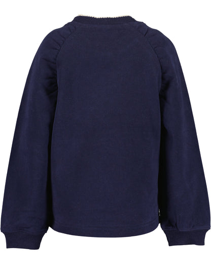 Blue Seven Mädchen Sweatshirt Nachtblau Teddybär-Motiv – weitere Ansicht 3