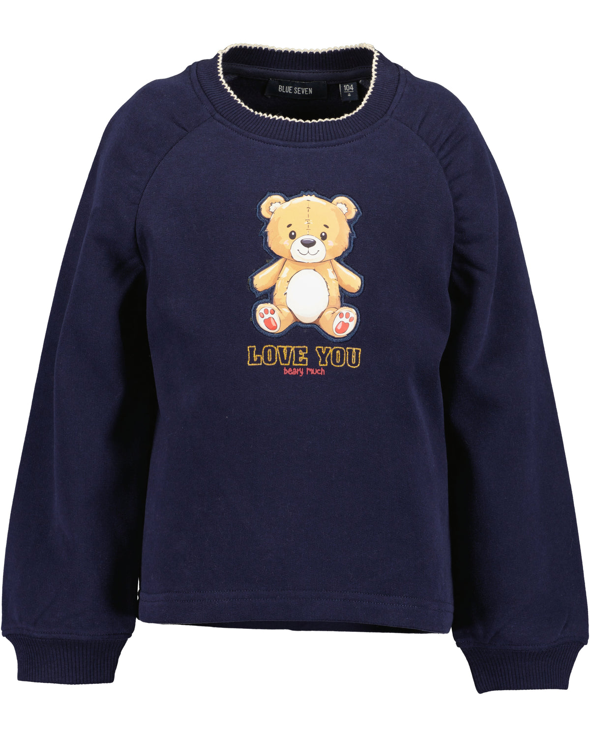 Blue Seven Mädchen Sweatshirt Nachtblau Teddybär-Motiv