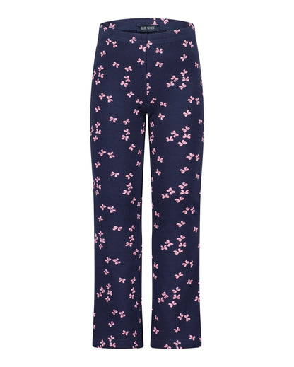 Blue Seven Mädchen Sweat-Leggings Nachtblau Schleifenmuster