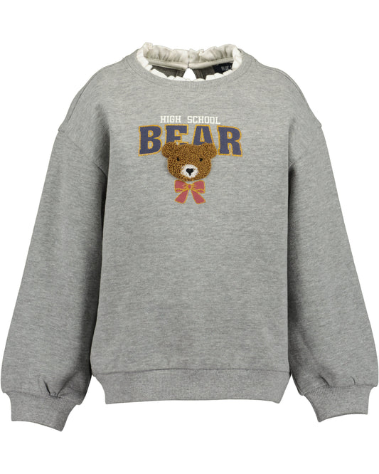Blue Seven Mädchen Sweatshirt Rauch Teddybär-Motiv