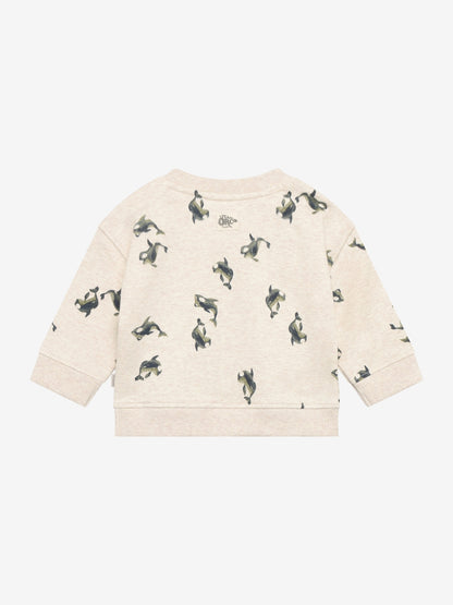 Noppies Mädchen Sweatshirt Sand Melange mit Pferdeprint