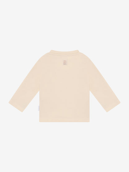 Noppies Jungen Langarmshirt Buttercream mit kleinem Motiv