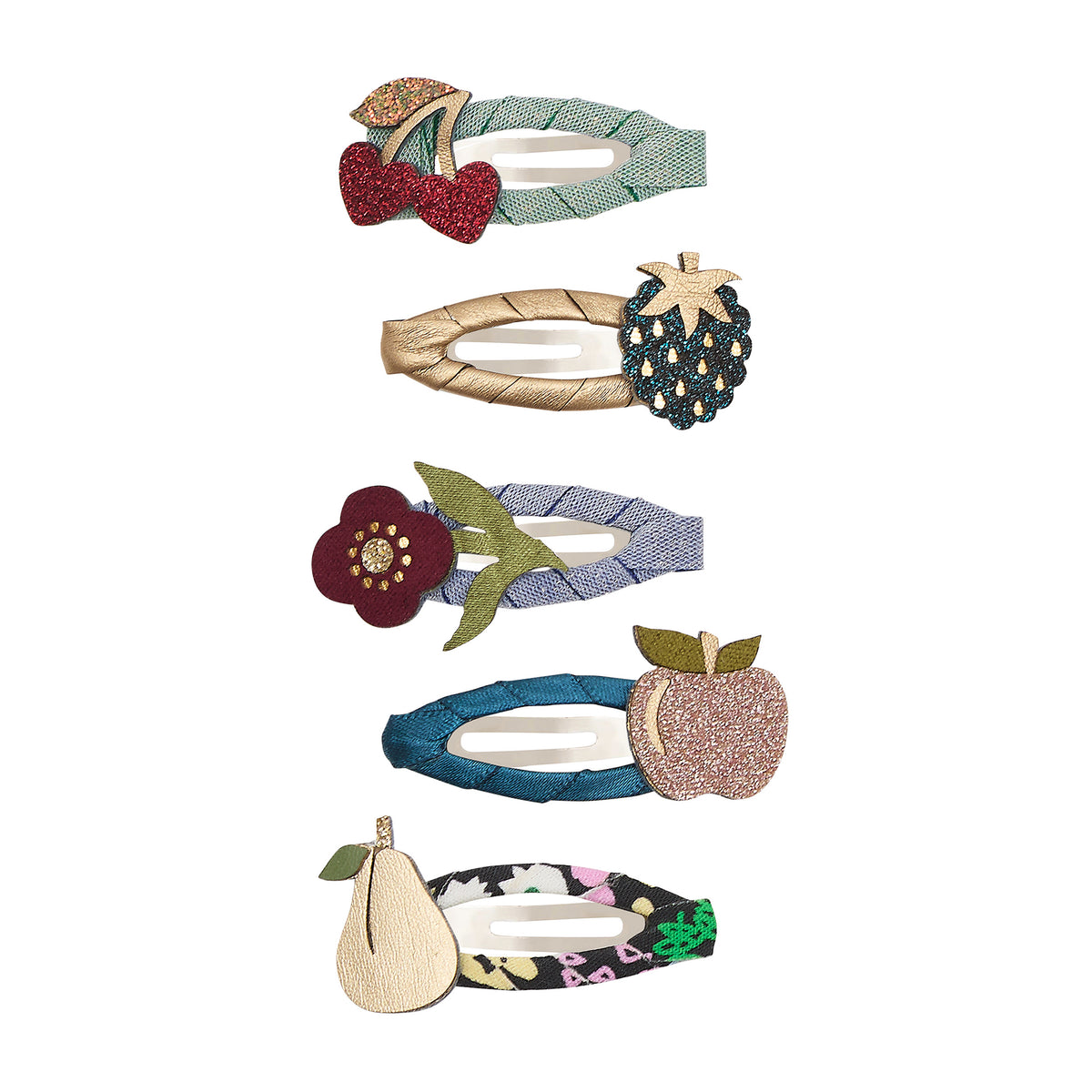 Mimi & Lula Winterfrüchte Mini-Haarspangen – 5er-Set