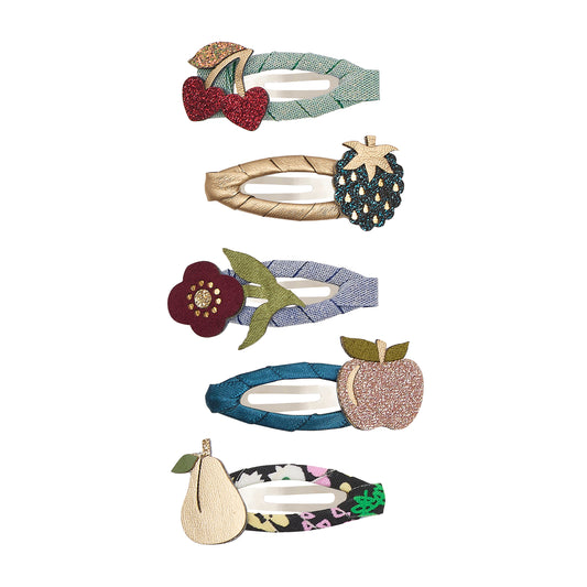 Mimi & Lula Winterfrüchte Mini-Haarspangen – 5er-Set