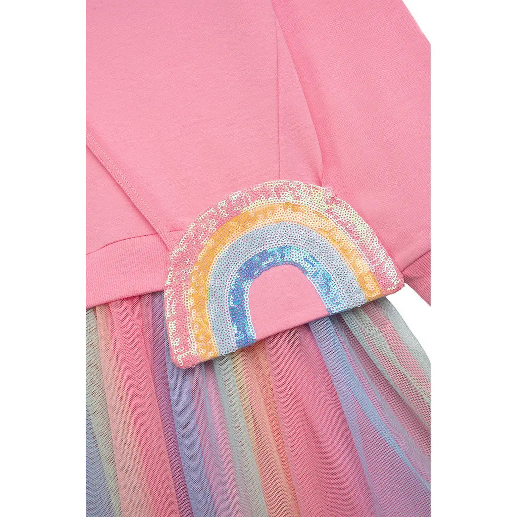 Danamade Kleid mit Tüllrock & Regenbogentasche Mokkini Kindermode Kleid