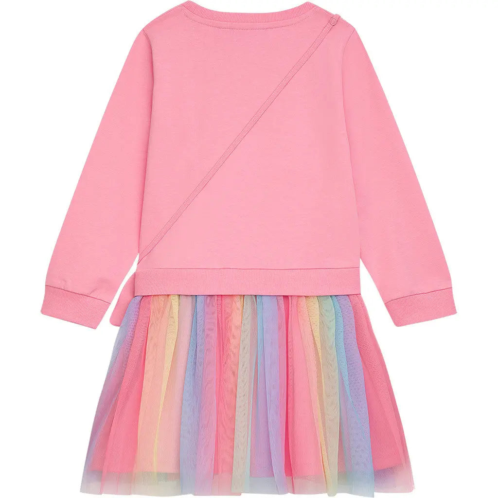 Danamade Kleid mit Tüllrock & Regenbogentasche Mokkini Kindermode Kleid