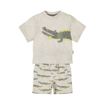 Dirkje 2-teiliges Set – Krokodil Shirt & Shorts Mokkini Kindermode Jungen Set