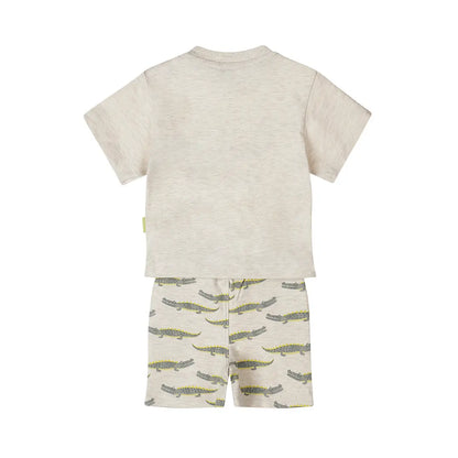 Dirkje 2-teiliges Set – Krokodil Shirt & Shorts Mokkini Kindermode Jungen Set