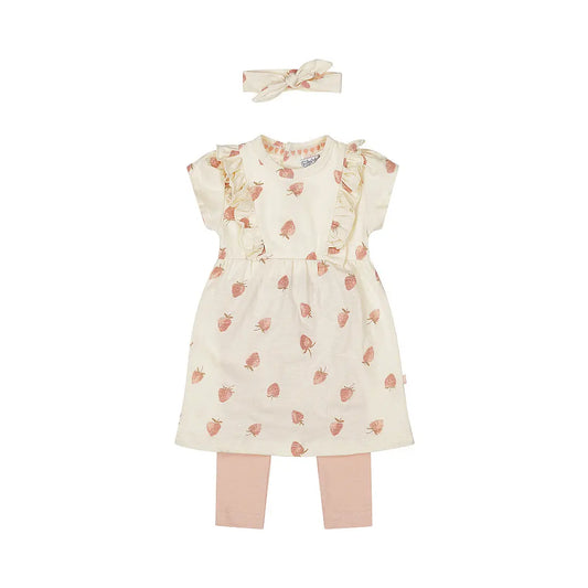 Dirkje Set 2-teilig – Kleid, Leggings & Haarband Erdbeere Mokkini Kindermode Mädchen Set