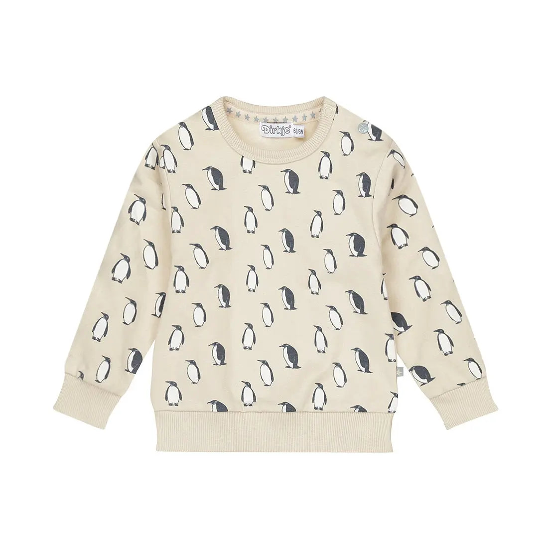 Dirkje Sweatshirt mit Pinguin-Allover Mokkini Kindermode Sweatshirt