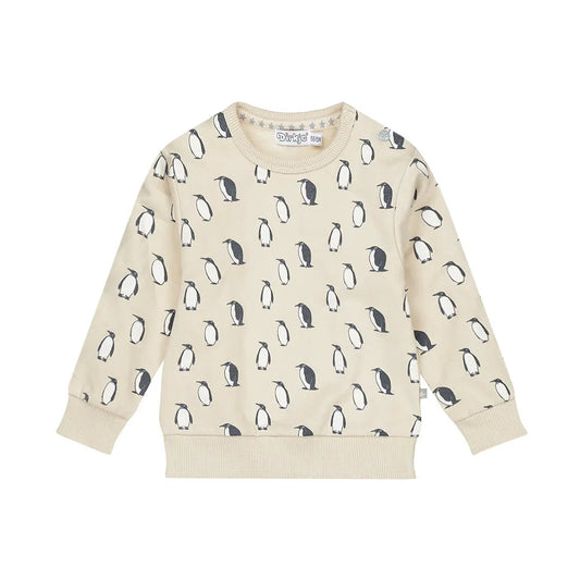 Dirkje Sweatshirt mit Pinguin-Allover Mokkini Kindermode Sweatshirt
