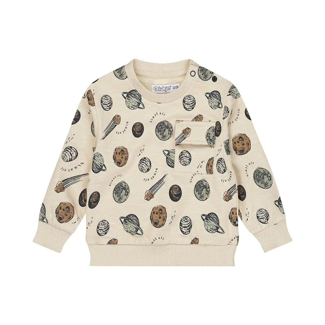 Dirkje Sweatshirt mit Weltraum-Motiven Mokkini Kindermode Sweatshirt