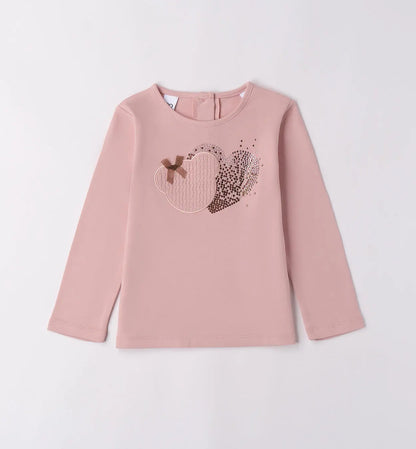 Do Langarmshirt rosa mit Herzmotiv Mokkini Kindermode T-Shirt Langarm