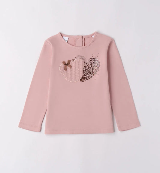Do Langarmshirt rosa mit Herzmotiv Mokkini Kindermode T-Shirt Langarm