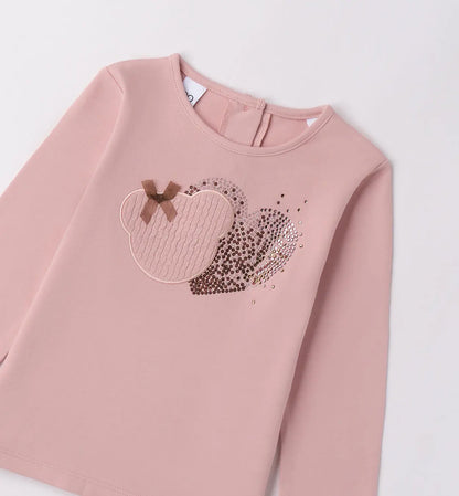 Do Langarmshirt rosa mit Herzmotiv Mokkini Kindermode T-Shirt Langarm